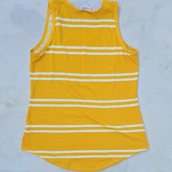 LuLaRoe Mustard Yellow Gold Fitted Tank Top - Picture 4 of 5